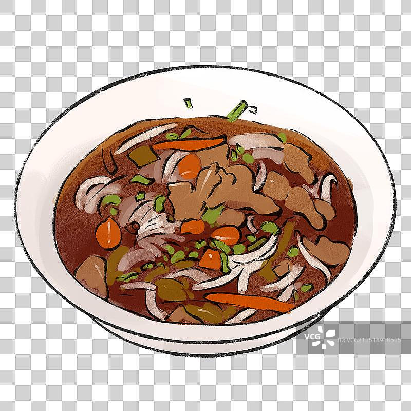 抱罗粉-海南美食土特产小吃插画元素图片素材