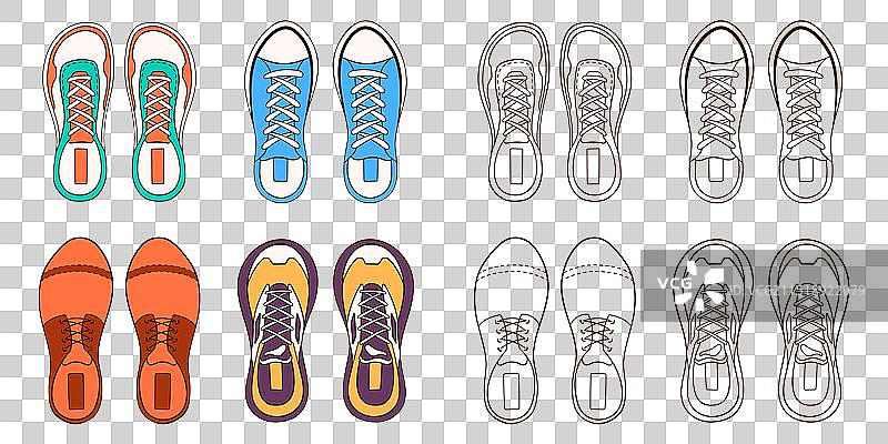 卡通风格男士运动鞋系列图片素材