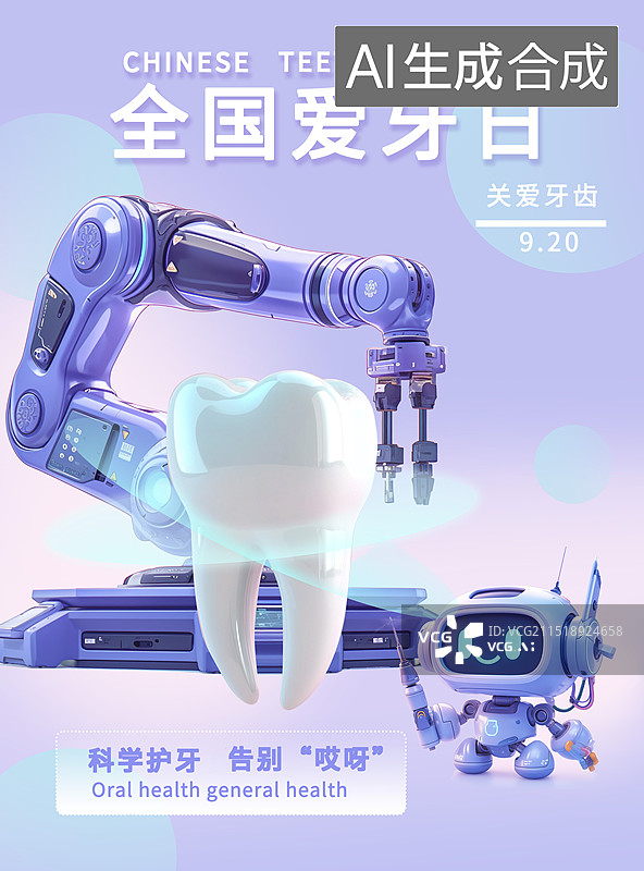 【AI数字艺术】全国爱牙日图片素材