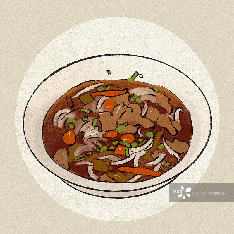 抱罗粉-海南美食土特产小吃插画图片素材