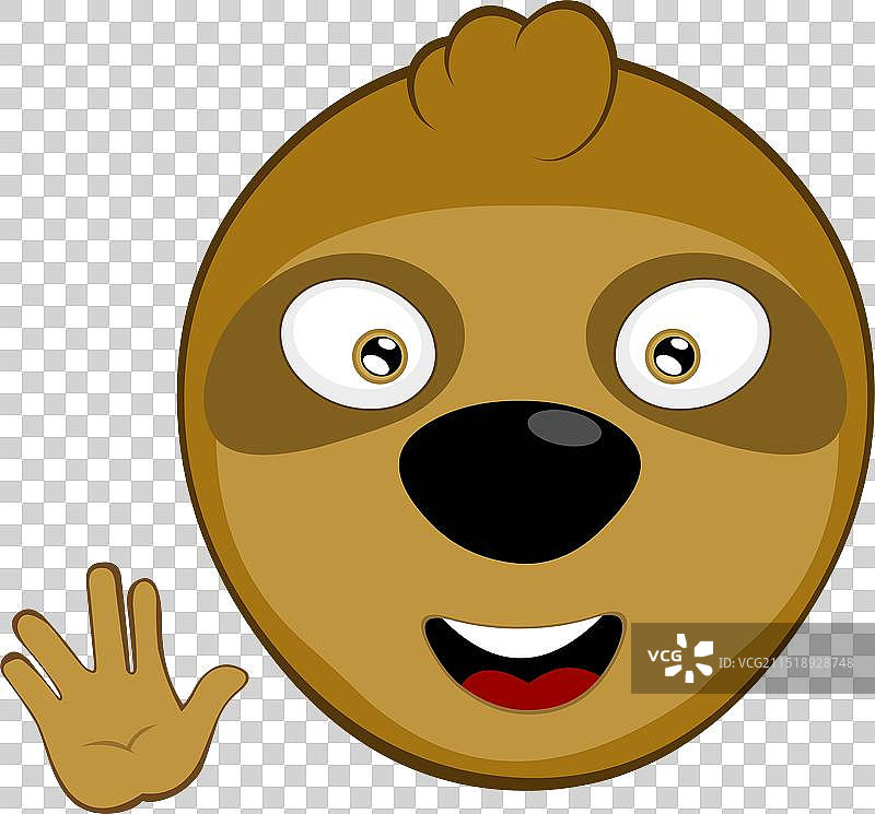 树懒头角色手势瓦肯举手礼图片素材