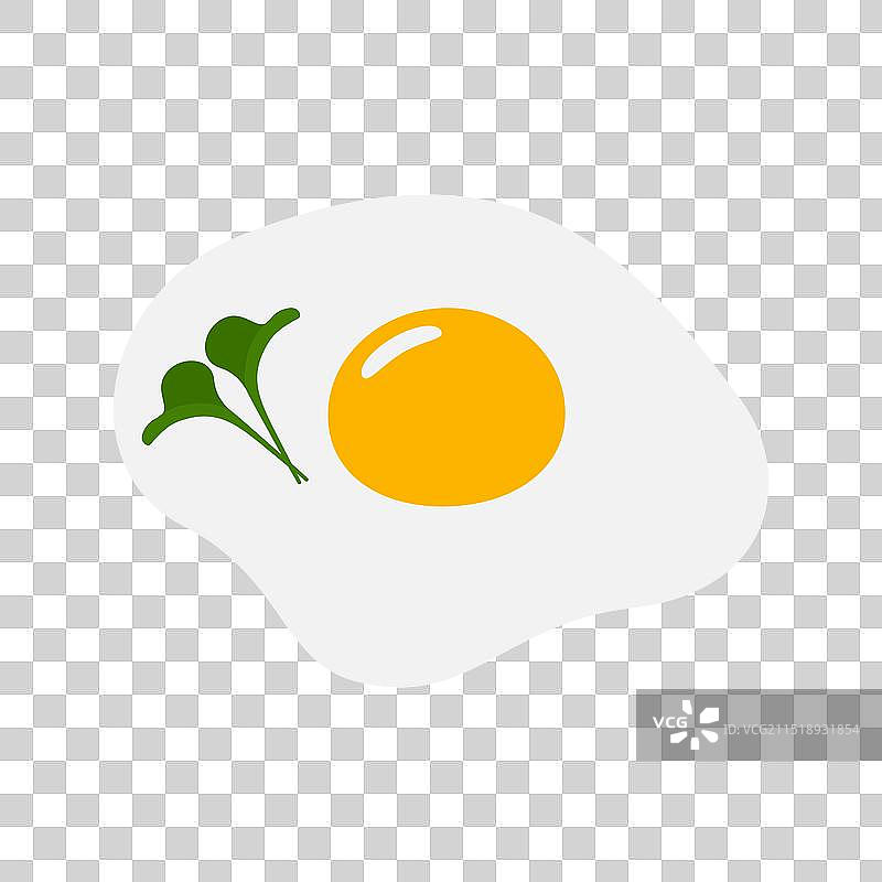 卡通风格煎蛋配微型蔬菜图片素材