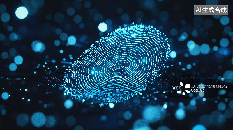 【AI数字艺术】数字化指纹图像图片素材