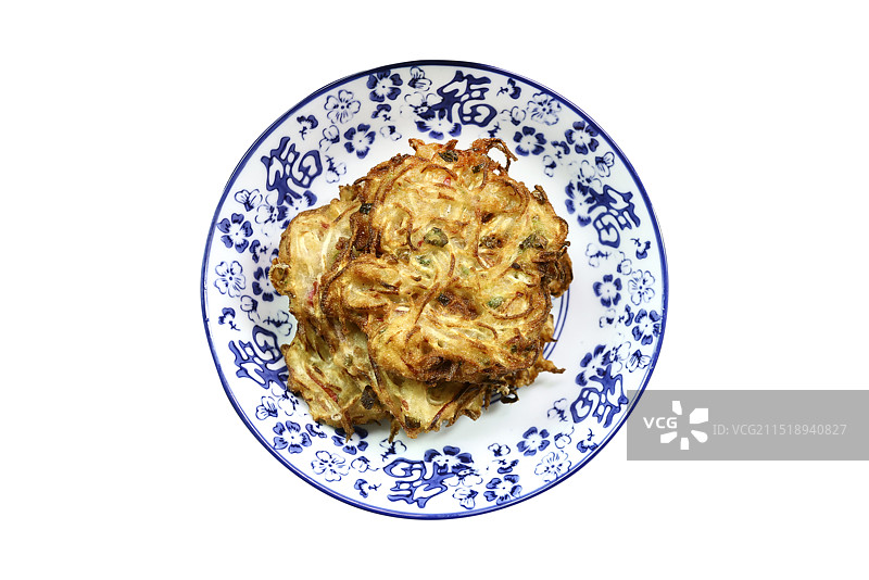 一盘家常小吃萝卜丝饼油墩子图片素材