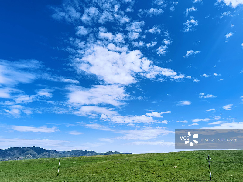 甘肃省甘南藏族自治州夏河县桑科草原风景区美景图片素材