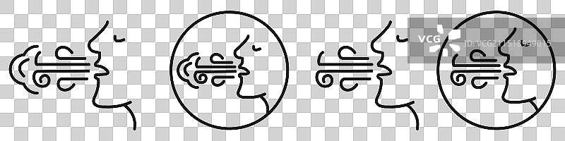 口臭图标合集图片素材