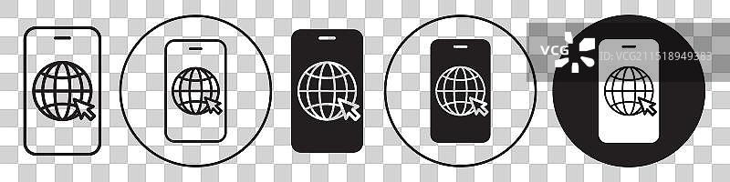 网页浏览图标集图片素材