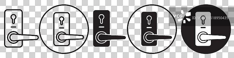 网页门把手图标合集图片素材