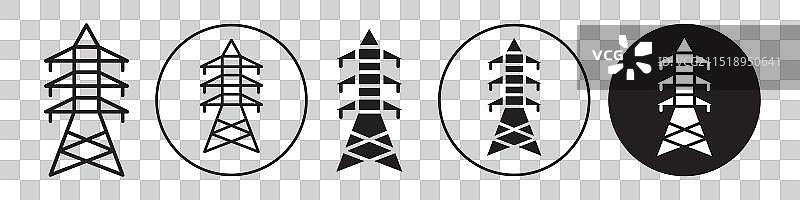 网页电塔图标集图片素材