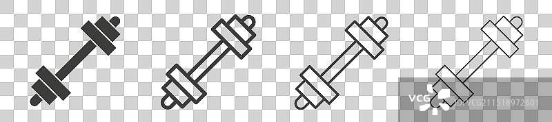 健身房哑铃器械图标合集图片素材