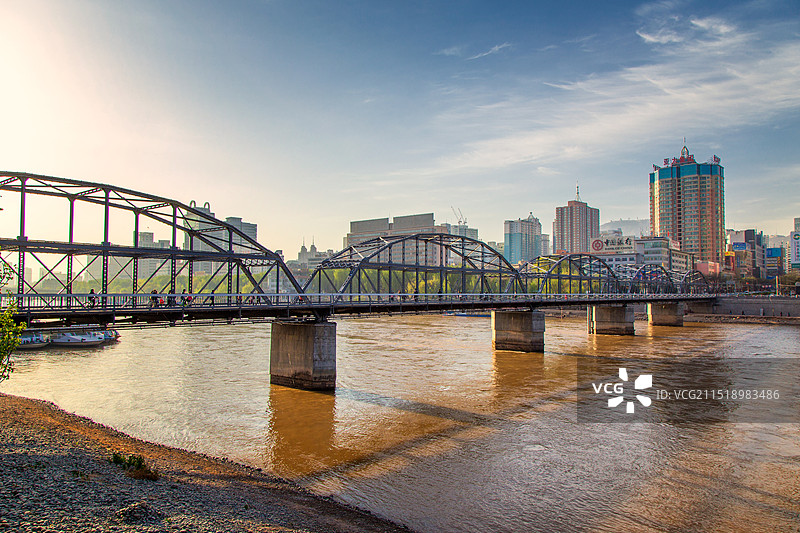 兰州中山铁桥图片素材