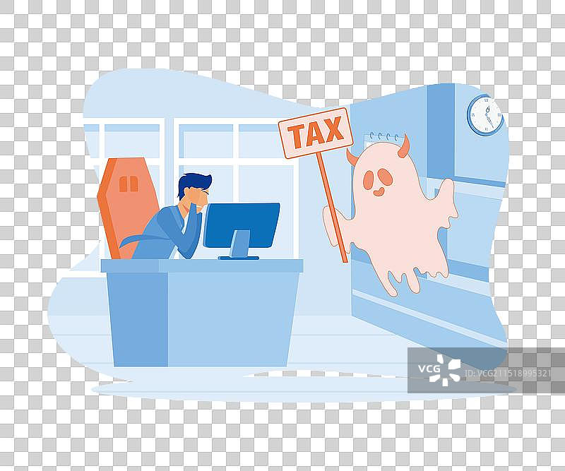 商人害怕税务负担图片素材