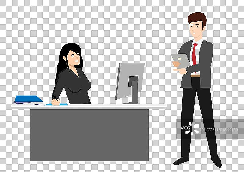 商人们在一起讨论和合作图片素材