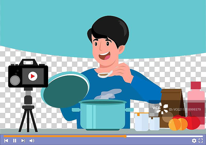 厨师在线直播烹饪教学图片素材