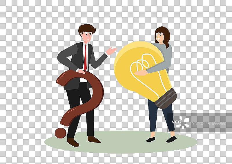 商人给同事一个灯泡图片素材