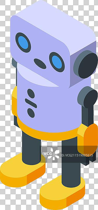 可爱的机器人站立图片素材