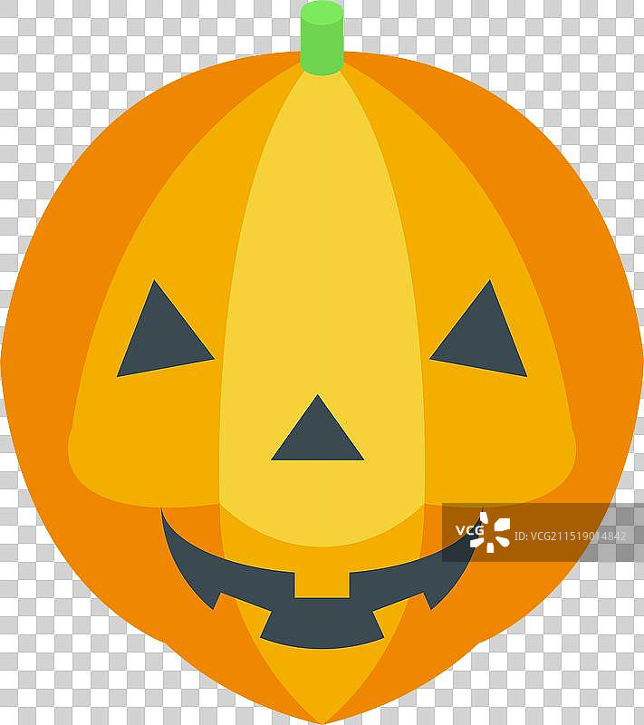 咧嘴笑的三角形眼睛万圣节南瓜图片素材