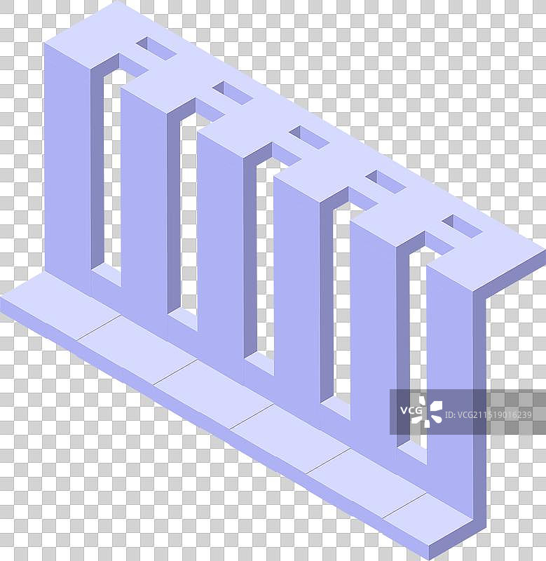 现代风格的2.5D混凝土围栏图片素材