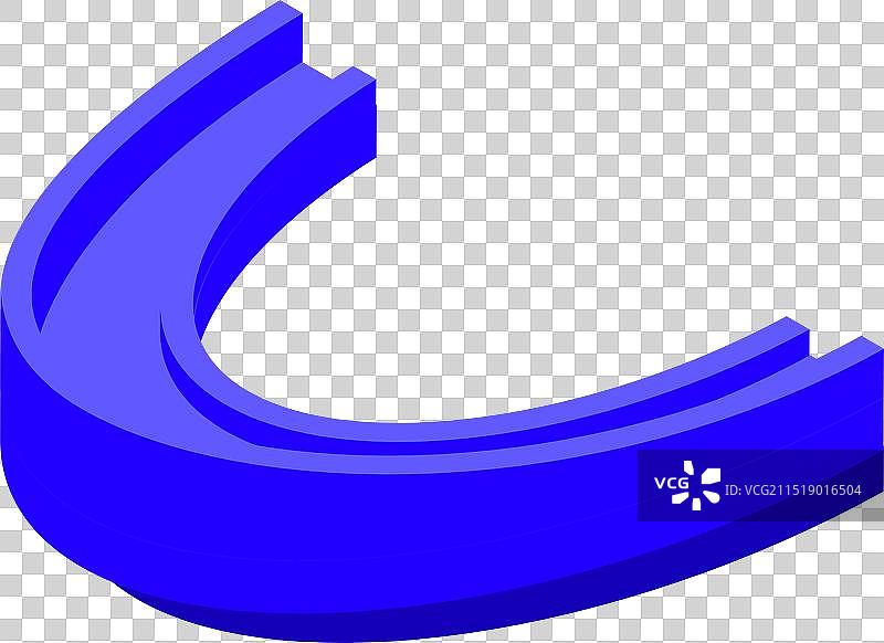 蓝色护齿套，保护牙齿免受损伤图片素材