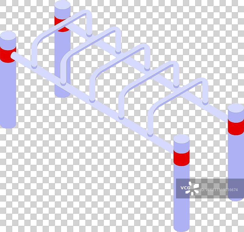 2.5D户外健身器材双杠图片素材