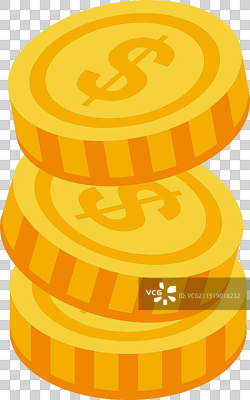 代表储蓄的金币堆图片素材
