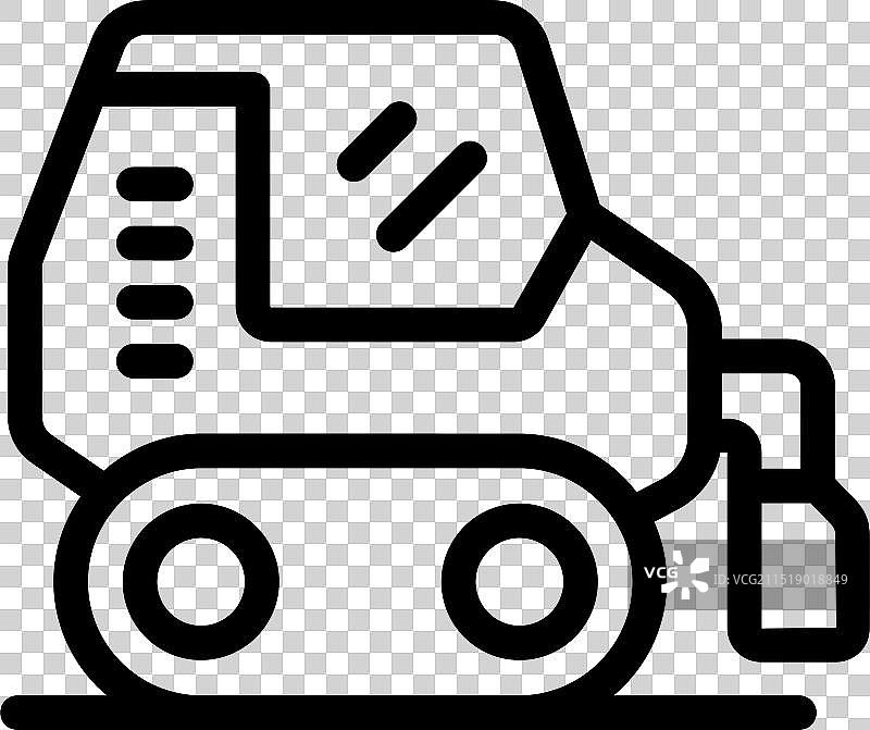 使用履带和螺旋钻的除雪机图片素材