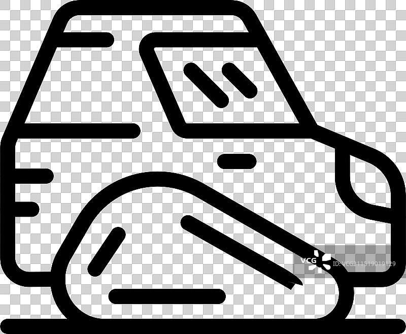 汽车陷在雪堆里，行驶困难图片素材