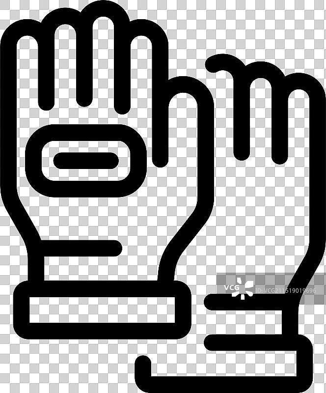 戴防护手套的建筑工人图片素材