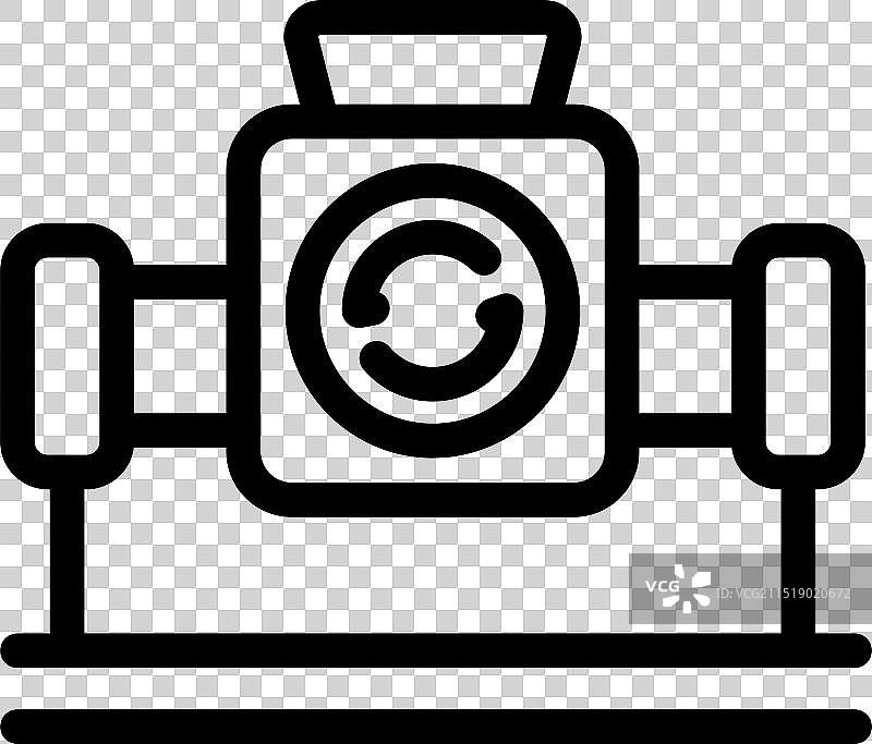 显示使用循环系统的水泵图标图片素材