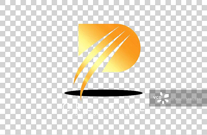 金色白色字母P Logo设计图片素材