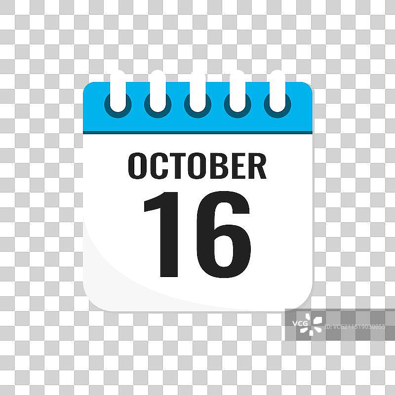 10月16日日历图标图片素材