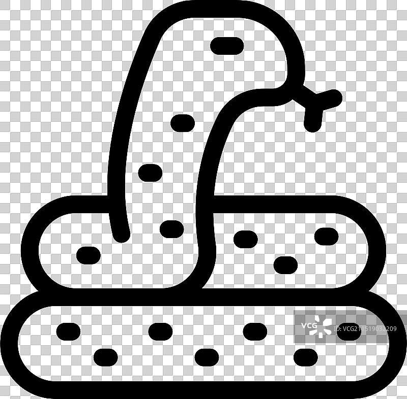 黑曼巴蛇图标简约风格图片素材