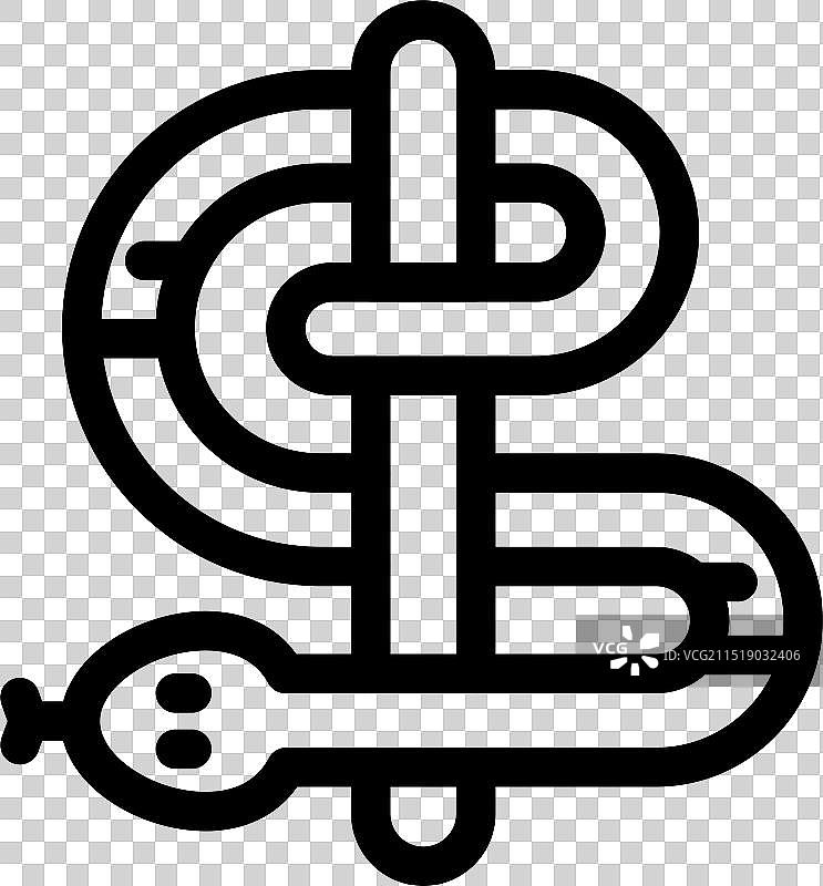 黑蛇缠绕美元符号图片素材