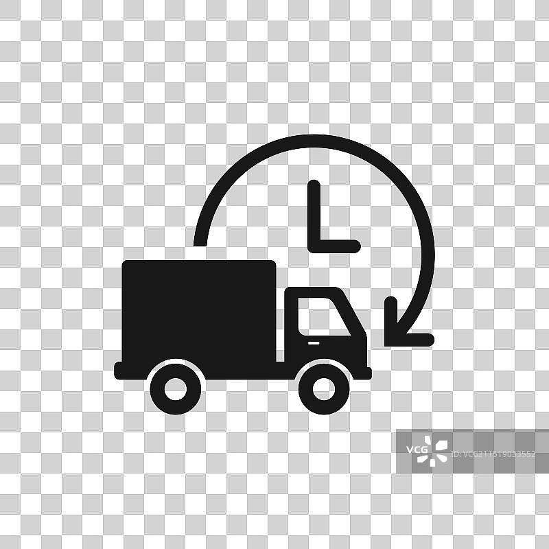 快速送货卡车图标或快递图标图片素材