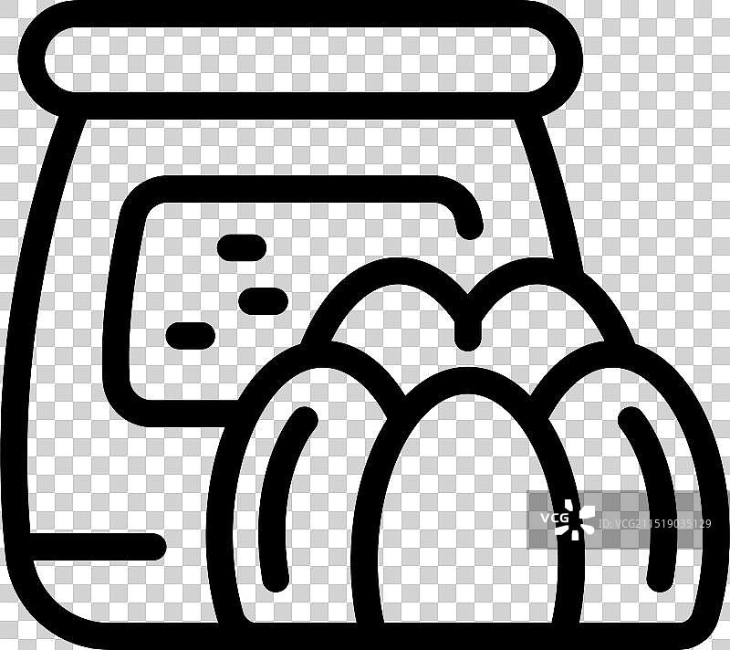 打开的宠物食品袋和狗粮，白色背景图片素材