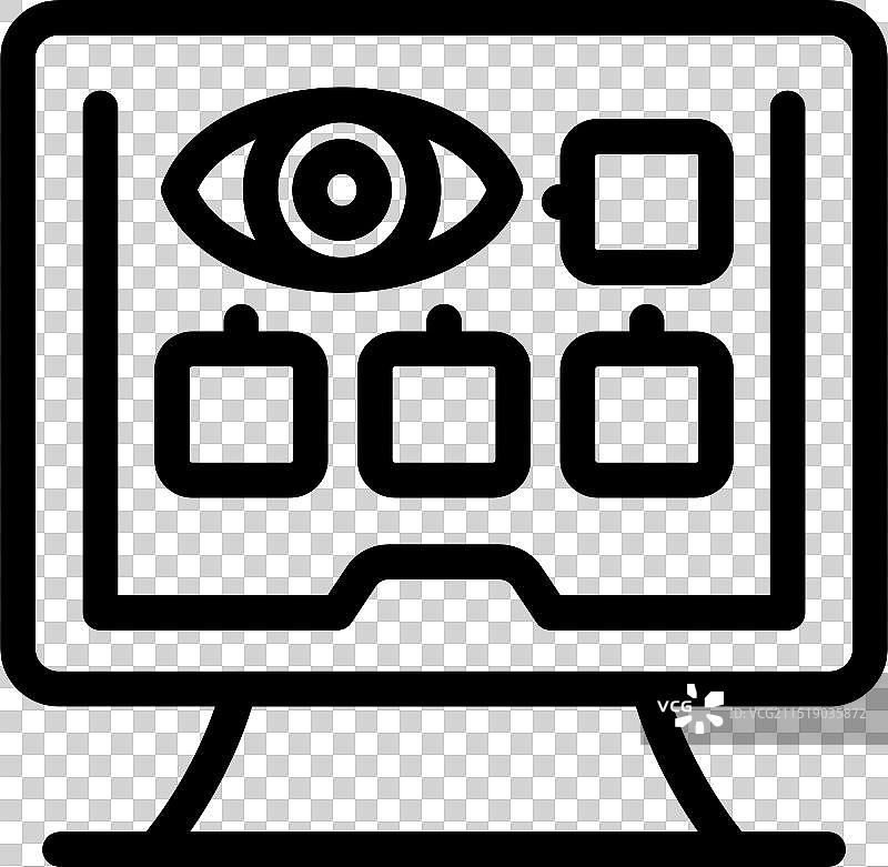 在线视力测试显示不同的验光图表图片素材