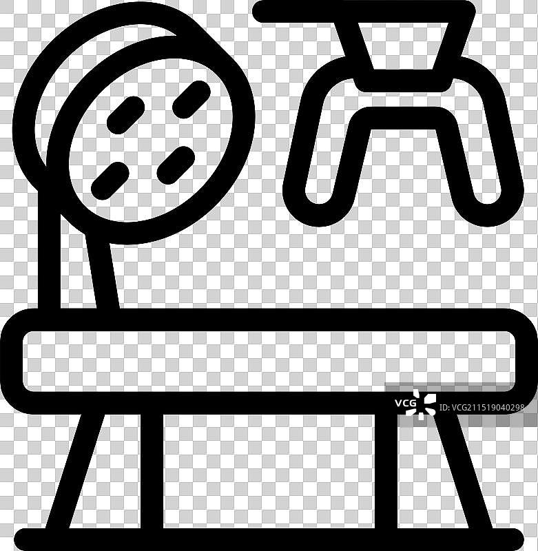 带灯的专业医疗检查床图片素材