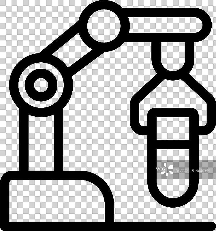 现代化实验室中机械臂抓取试管图片素材