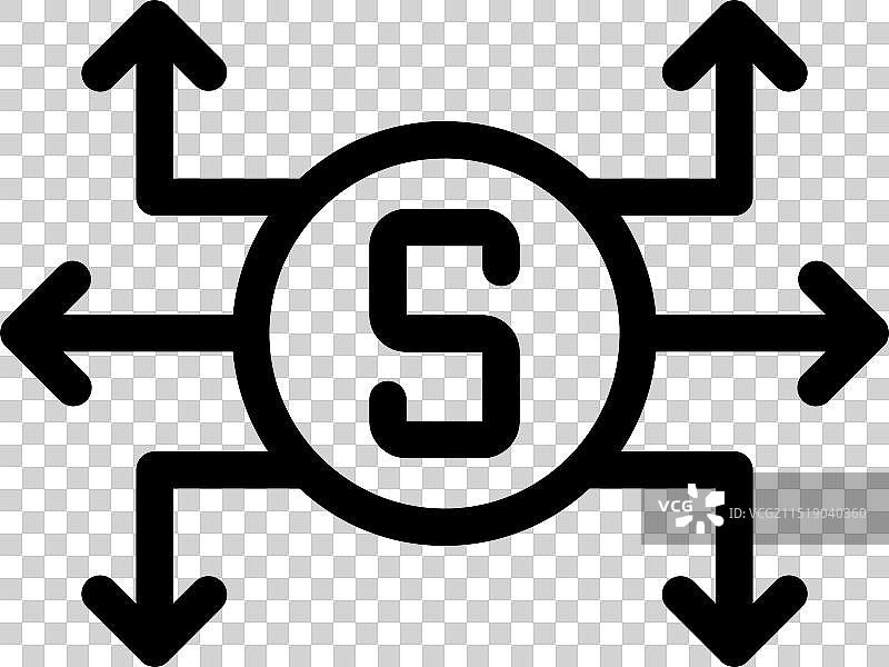 货币兑换，美元符号及转账图片素材