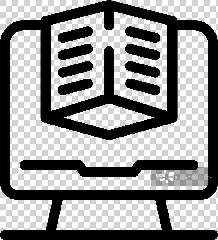 电脑创建三维立方体对象图片素材