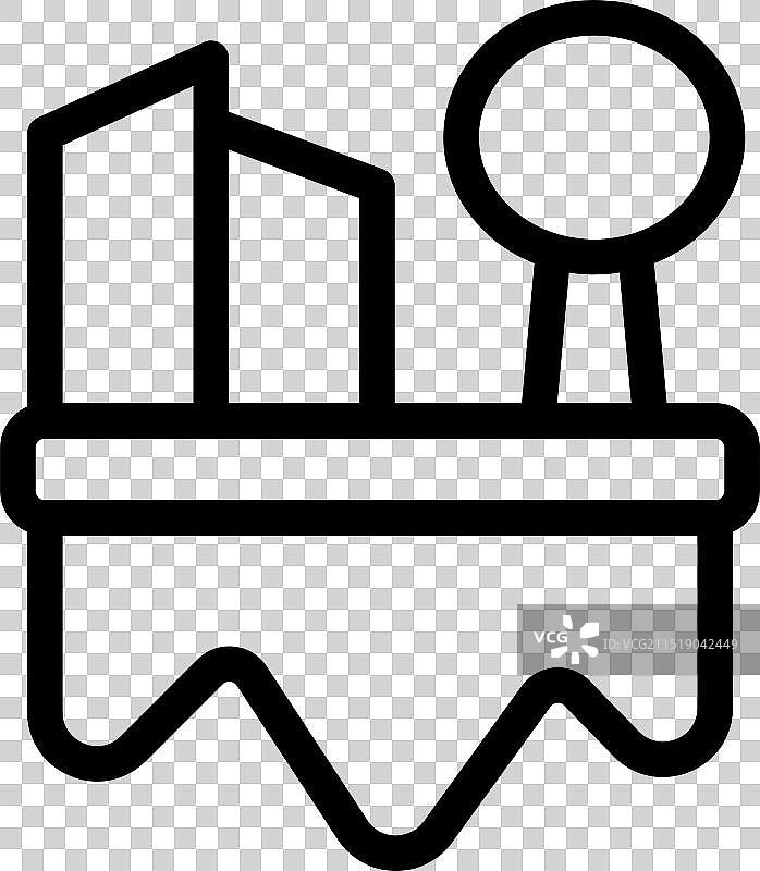 显示气候变化的融化冻土图标图片素材