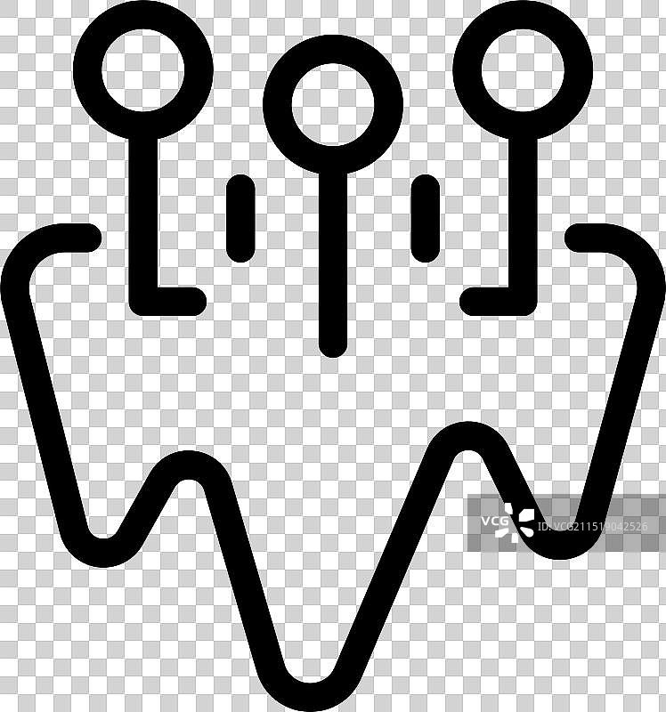 牙医安装牙科植入物图标图片素材