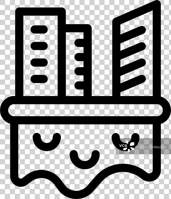 地震破坏城市建筑图标图片素材