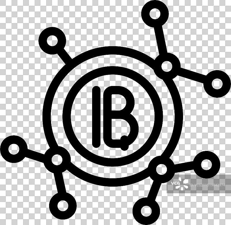 通过泰铢连接的区块链网络图片素材