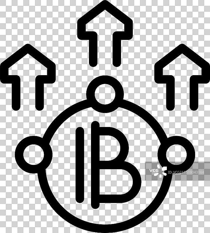 泰铢货币价值上升箭头图片素材