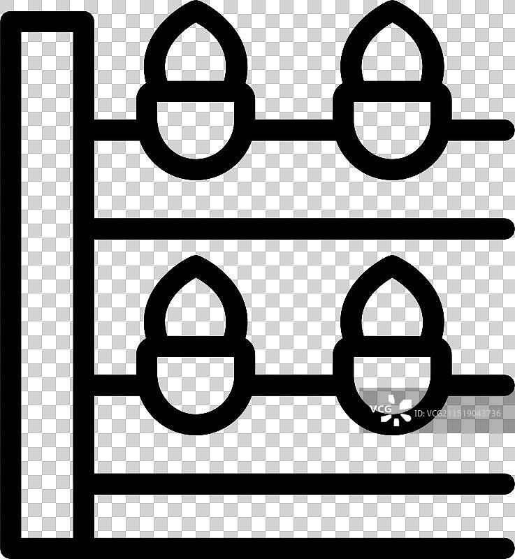 木制玩具算盘显示数字4图片素材
