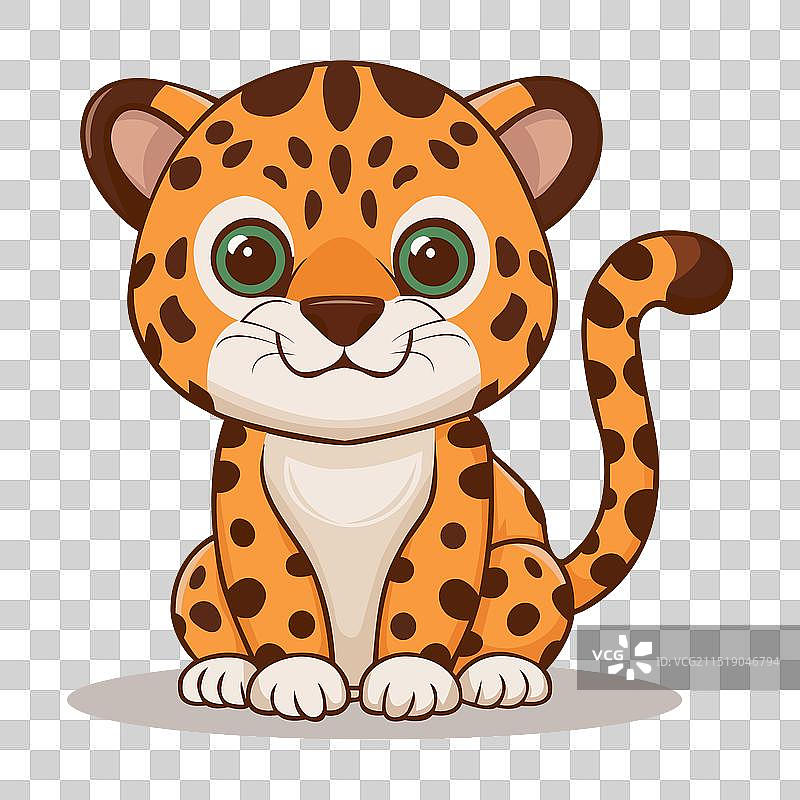 卡通风格的美洲虎图片素材