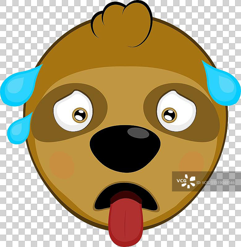 疲惫的树懒头像，汗流浃背图片素材