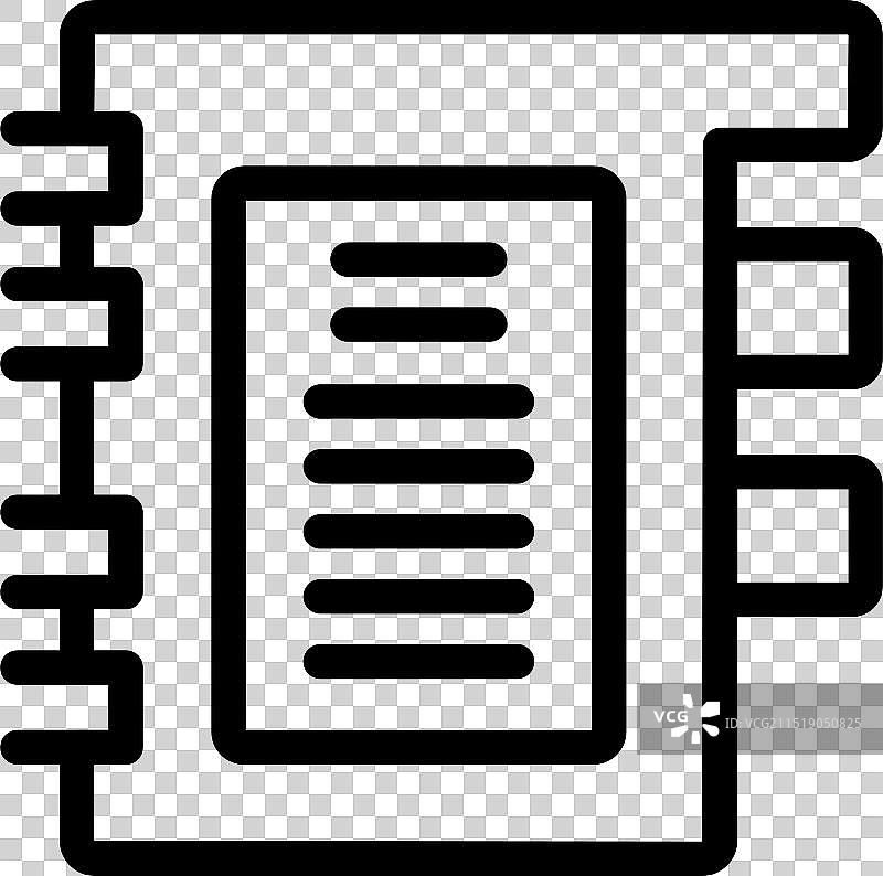 代表书写笔记的笔记本图标图片素材