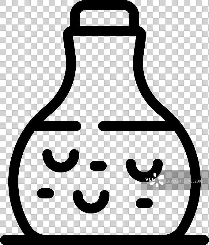 装有溶液的玻璃瓶简笔画图片素材